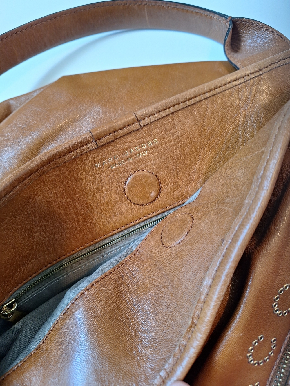 Marc Jacobs Cognac Quilted Leather Shoulder Bag - Picture 9 of 13